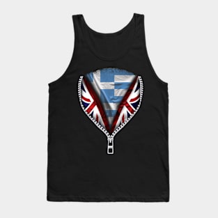 Greek Flag  Greece Flag zipped British Flag - Gift for Greek From Greece Tank Top